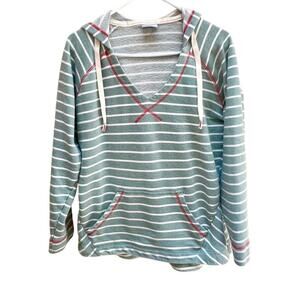 Columbia PFG Striped Hoodie Sweatshirt Womens Size L Pullover